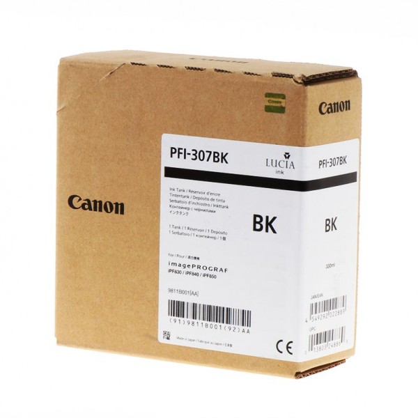 Canon Ink Tank PFI-307BK ,For iPF830/840/850 330ml