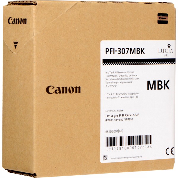 Canon Ink Tank PFI-307MBK ,For iPF830/840/850 330ml